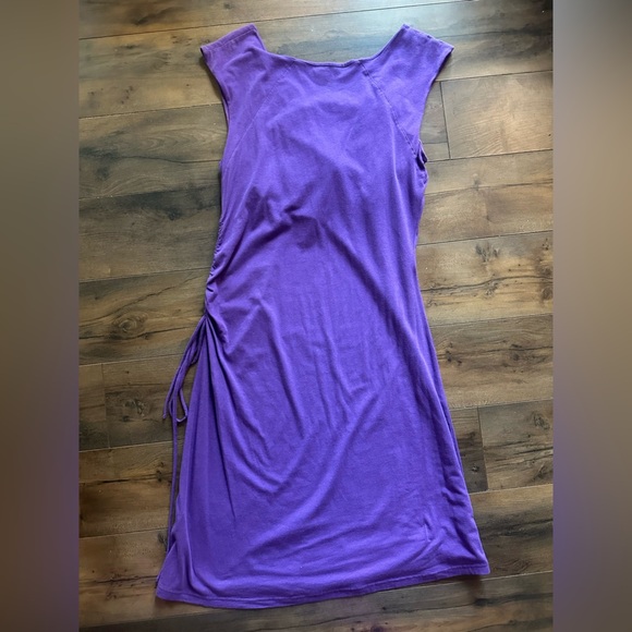 Alpine Design Purple Side Ruched Casual Dress Women’s Large - Picture 4 of 5